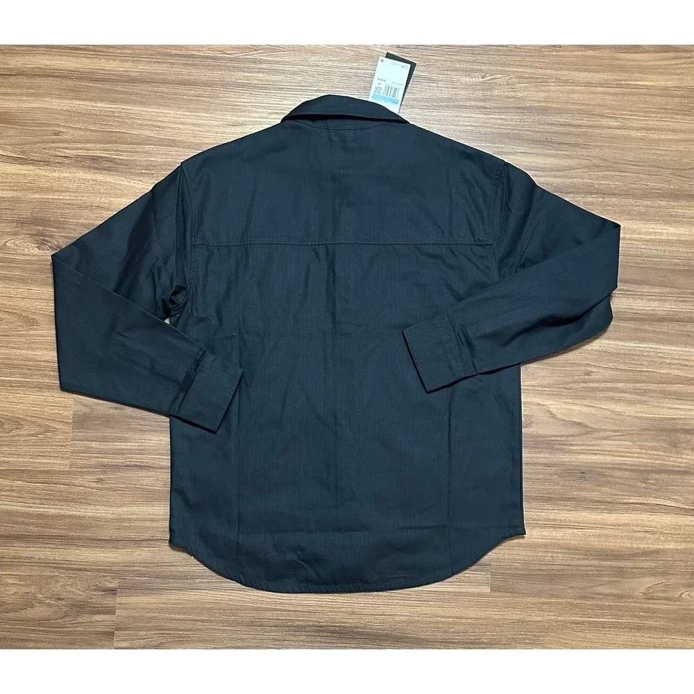 Air Jordan Men's Essential Long Sleeve Button Down Shirt Black Sz L (FV7446-010)
